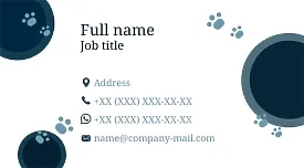 Veterinarian's business card template 