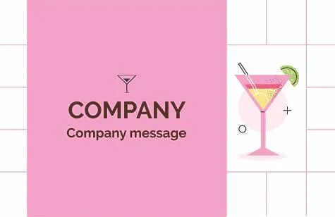 Bar business card template 