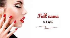 The template of a stylish business card of a manicure master
