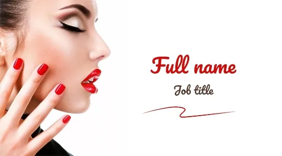 The template of a stylish business card of a manicure master