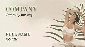 Yoga Studio Business Card Template