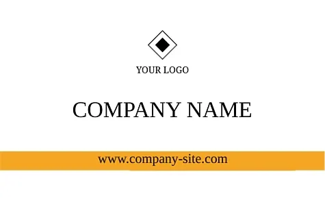 Template of a strict concise business card