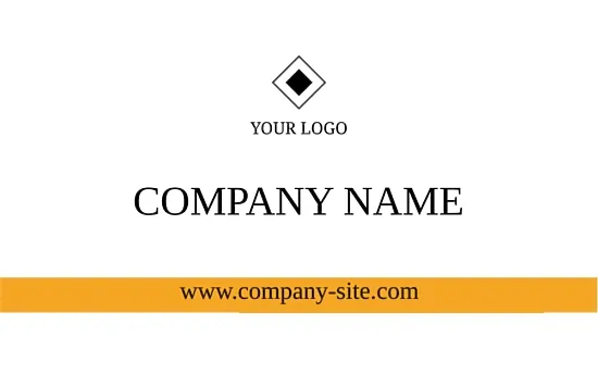 Template of a strict concise business card