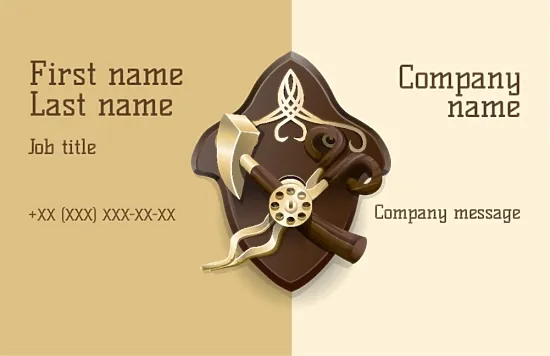 Blacksmith's business card Template