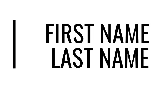 Template for a simple personal business card