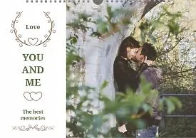 Calendar template for lovers