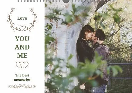 Calendar template for lovers