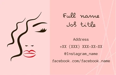 A business card template for a makeup artist stylist