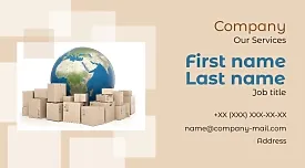 Delivery service business card template