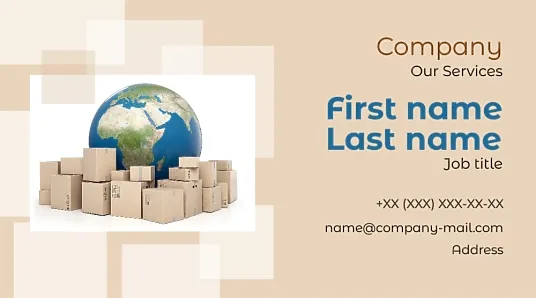 Delivery service business card template