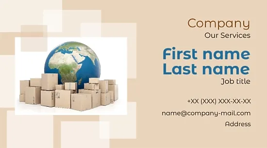 Delivery service business card template