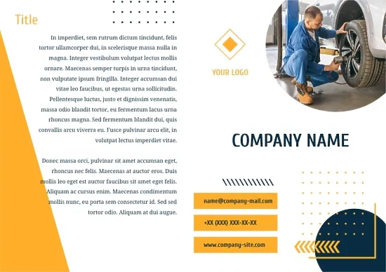 Car service booklet template