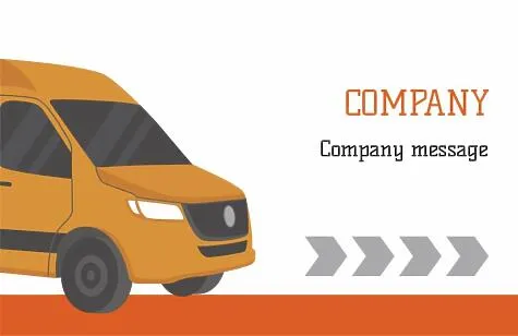 The template of a business card of a trucking company
