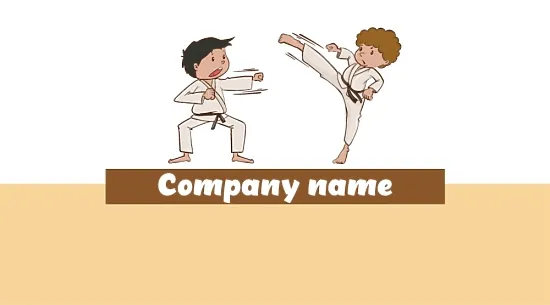 Martial Arts School business card template