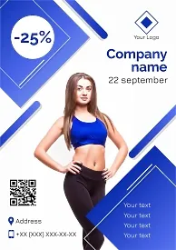 Fitness club poster template