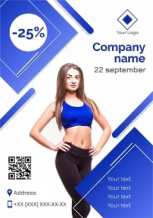 Fitness club poster template