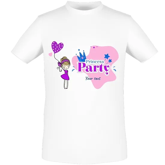 T-shirt template for a girl for a party