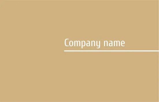 Template for a simple classic business card
