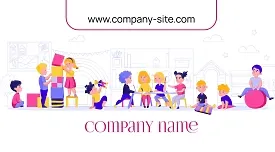 Private Kindergarten business card template