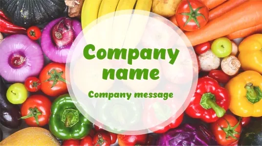 Vegetable store business card template