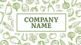 Vegetable store business card template