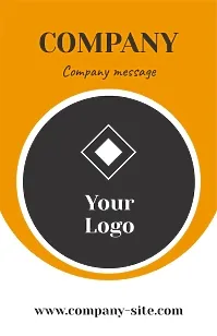 Abstract Euro business card template with a circle