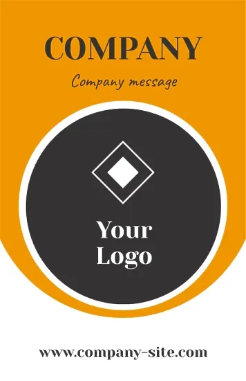 Abstract Euro business card template with a circle