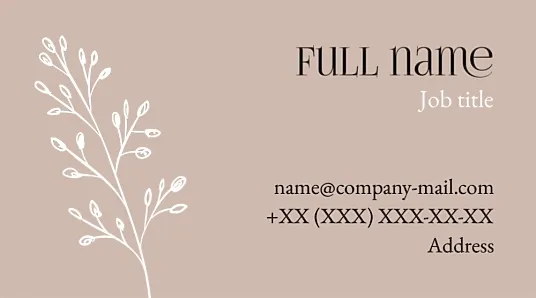 Gardener's business card template