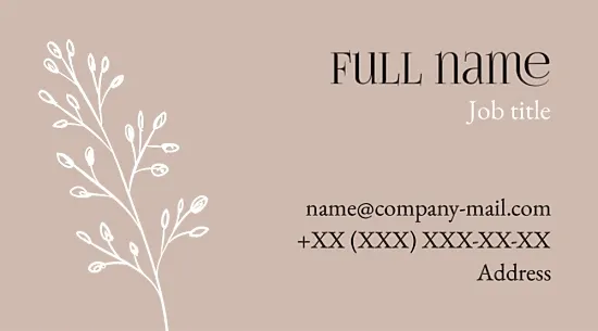 Gardener's business card template