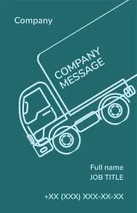 Logistics company business card template