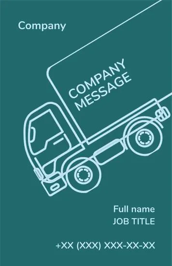 Logistics company business card template