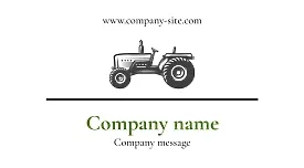 Tractor driver's business card template