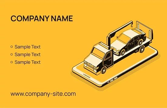 Tow truck business card template