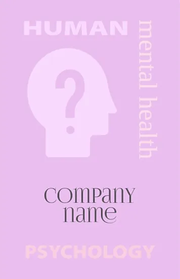 Psychologist's business card template