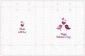 Paper bag template for Valentine's Day