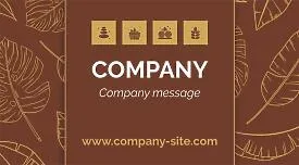 Business card template for baths, saunas