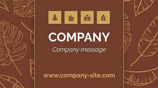 Business card template for baths, saunas