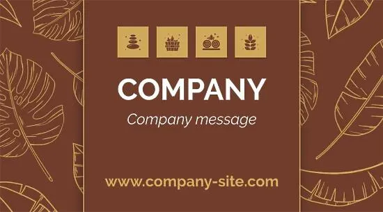 Business card template for baths, saunas