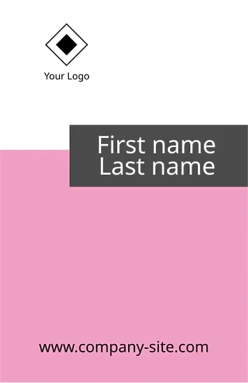 Template for a simple modern business card