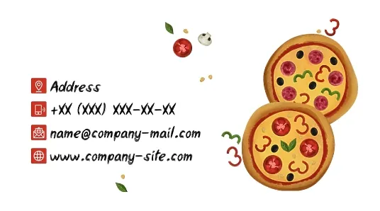 Pizzeria business card template 