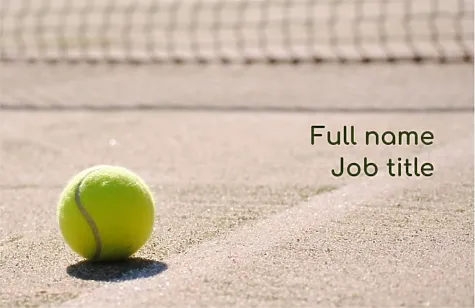 Tennis Club business card template
