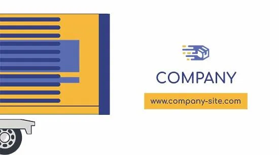 Cargo transportation company business card template
