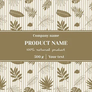 Label template for cosmetics packaging