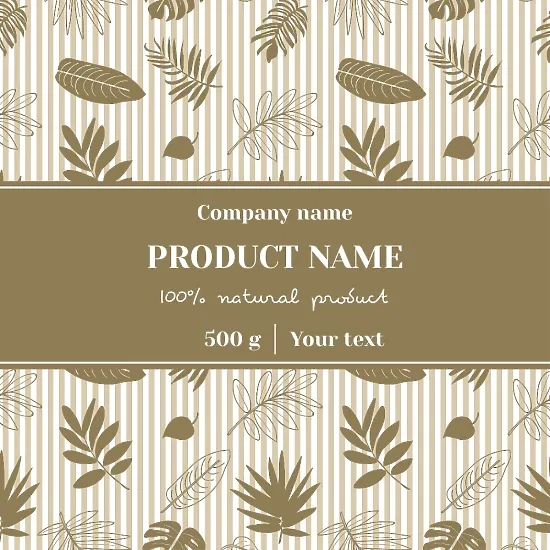 Label template for cosmetics packaging