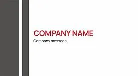 A strict business card template with an asymmetric design