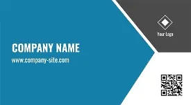 Business card template with an asymmetric design