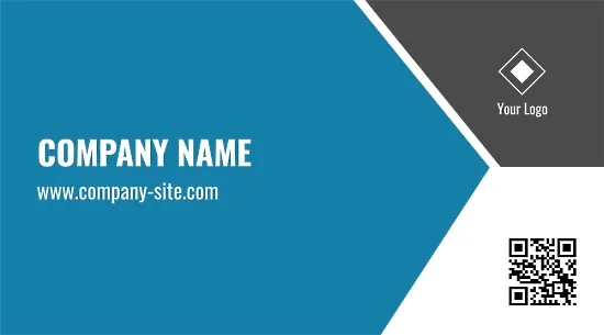 Business card template with an asymmetric design