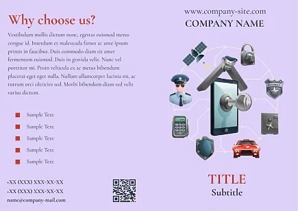 Security company booklet template
