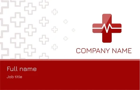 Cardiology Center business card template