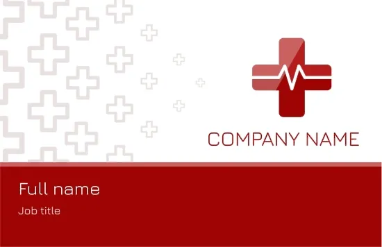 Cardiology Center business card template